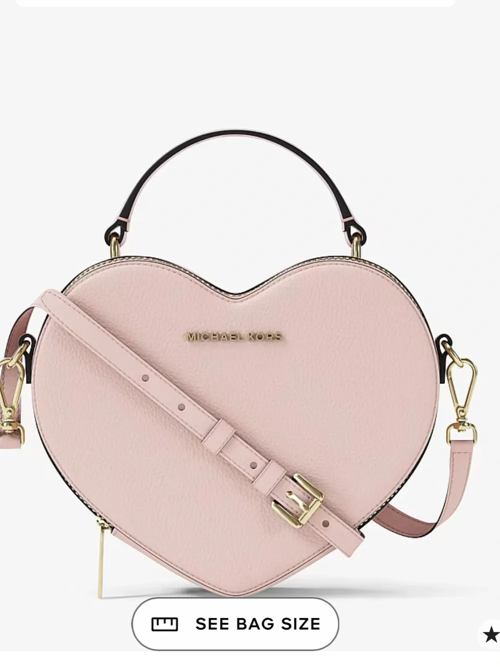 Michael Kors Blush Pink Heart Mini Crossbody